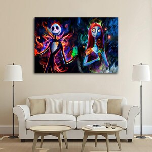 Jack Sally Halloween Before Christma Painting On Canvas Wall Art Poster Picture Print Living Room Walls Decor Home Posters image 6