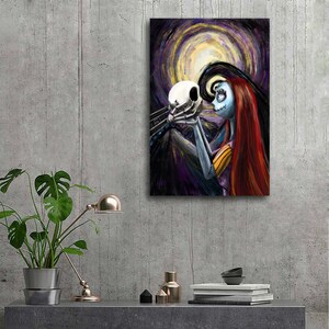 Halloween Before Christmas Jack Sally Painting On Canvas Wall Art Poster Picture Print Living Room Walls Decor Home Posters image 7