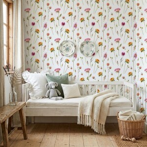 Nursery Wallpaper Mockup PSD | Wood Crib Scene | Mockup for Pattern Designers
