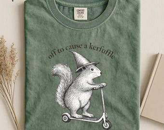 Comfort Colors Squirrel Scooter T-Shirt, Funny Animal Meme Tee