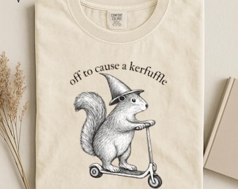 Comfort Colors Squirrel Scooter T-Shirt, Funny Animal Meme Tee