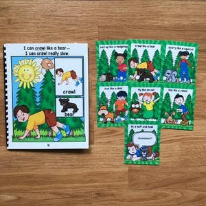 Rörelsekort och bok med skogsdjur (cirkeltid, motorik) bild 4