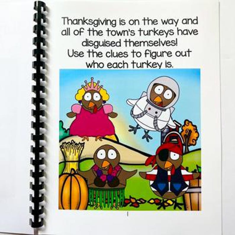 Turkey Adapted Book: Interactive Who Am I? Riddles (printable) - Etsy