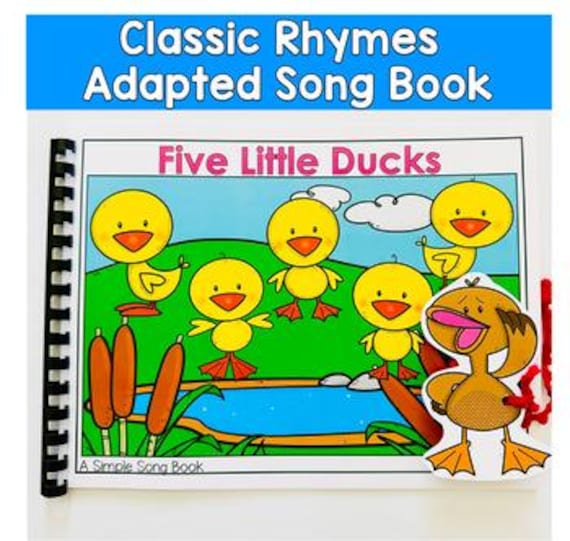 Five Little Ducks Adapted Song Book | Speech Therapy & Special