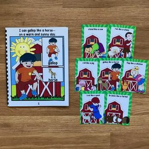 Farm Animal Movement Cards: Fun Circle Time Activity Set image 2