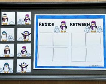 Cookie Sheet Activities: Penguin Position Words - Fun Sorting Game