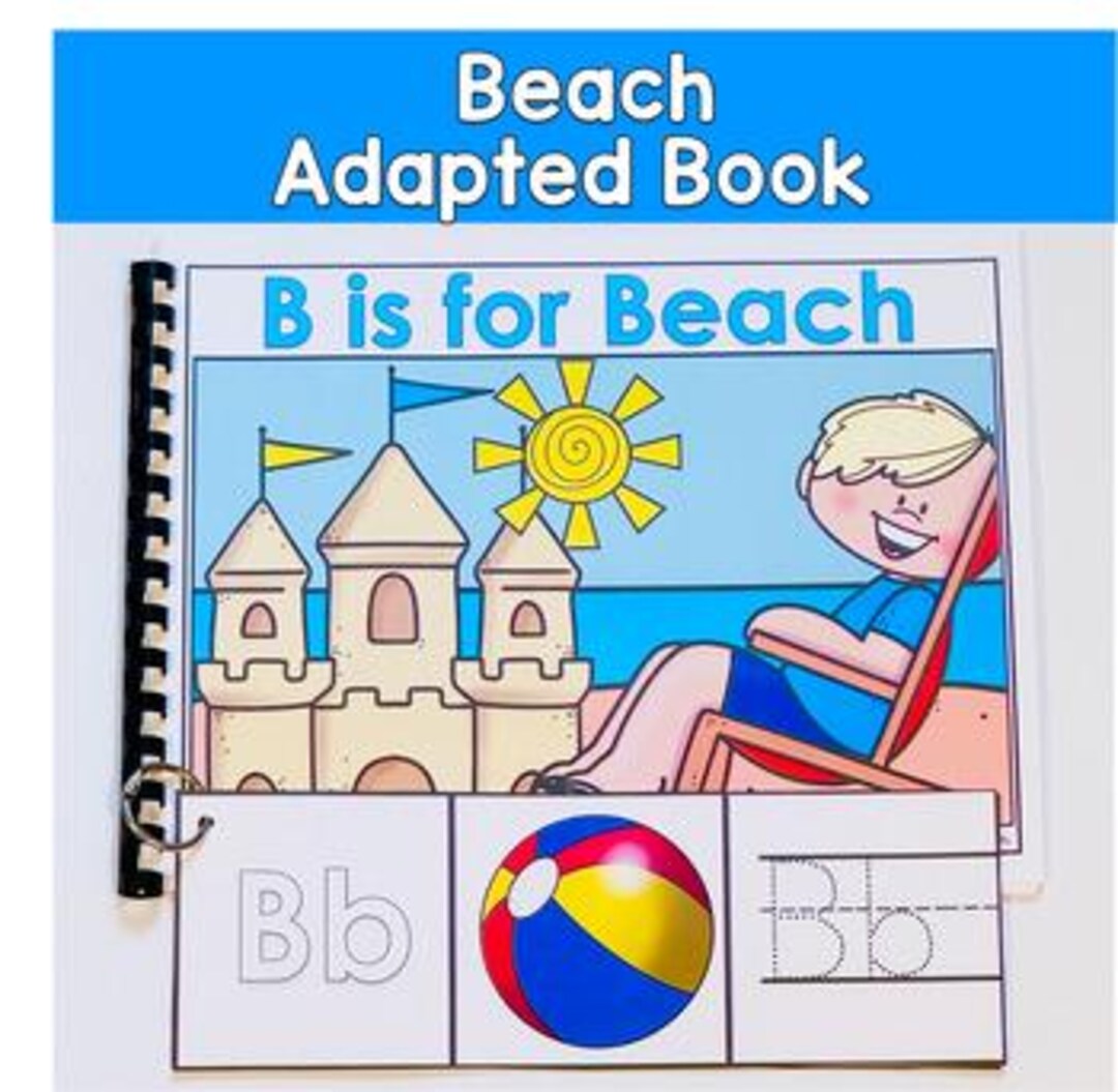 Beach Alphabet Adapted Book: Rhyming Text and Tracing Cards - Etsy
