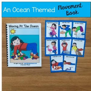 Ocean Movement Cards: Gross Motor Skill Activities (With Book) image 1