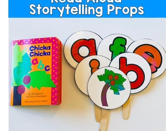 Chicka Chicka Boom Boom Alphabet Props - Set di narrazione interattiva