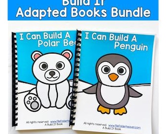 Libri di apprendimento adattati: kit di costruzione di animali polari: pinguino, orso, narvalo
