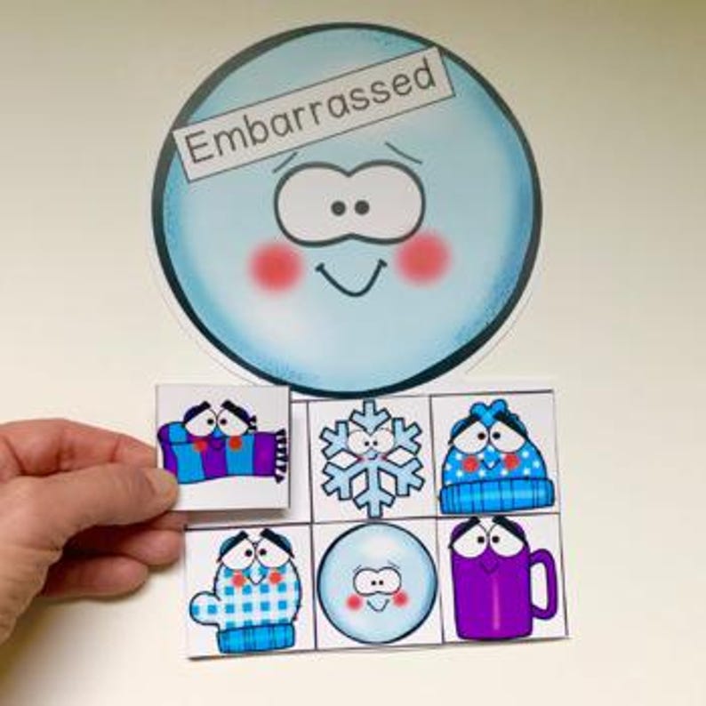 Winter Emotions Sorting Set - Interactive Learning Mats for Kids - Etsy