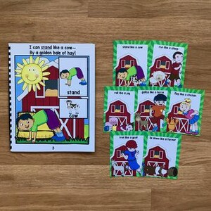 Farm Animal Movement Cards: Fun Circle Time Activity Set image 3