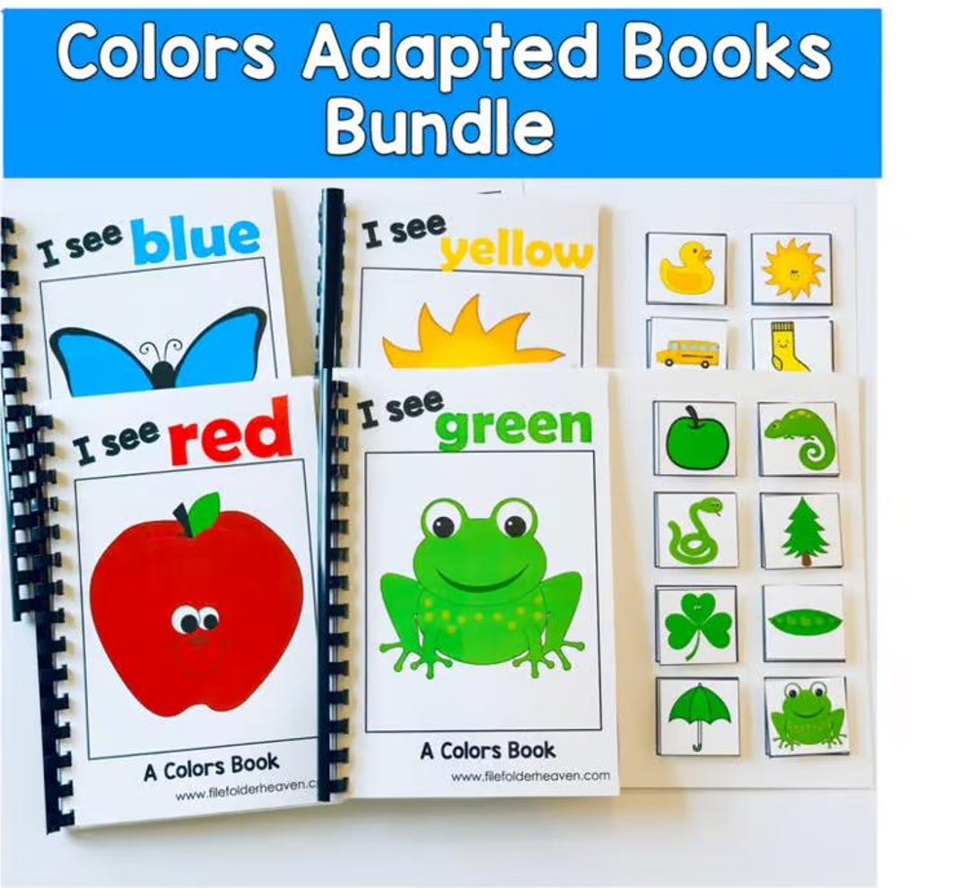 Color Learning Books: Focused Early Reader Tools (red, Green, Blue) - Etsy