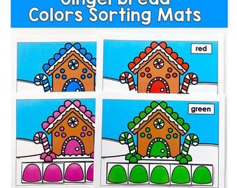 Attività di ordinamento dei colori: tappetini di caramelle gommose di pan di zenzero - Competenze prescolari