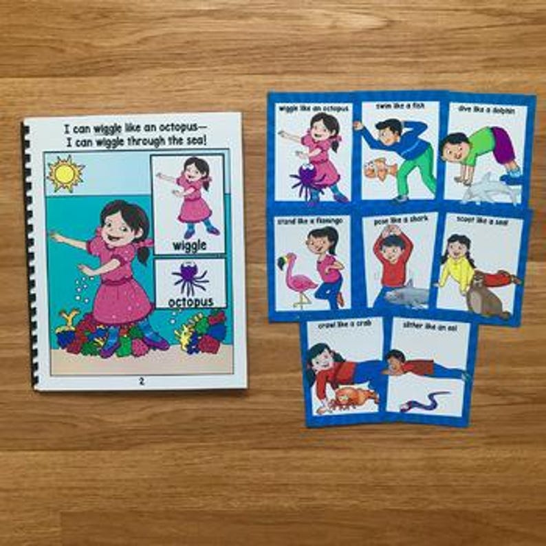 Ocean Movement Cards: Gross Motor Skill Activities (With Book) image 2