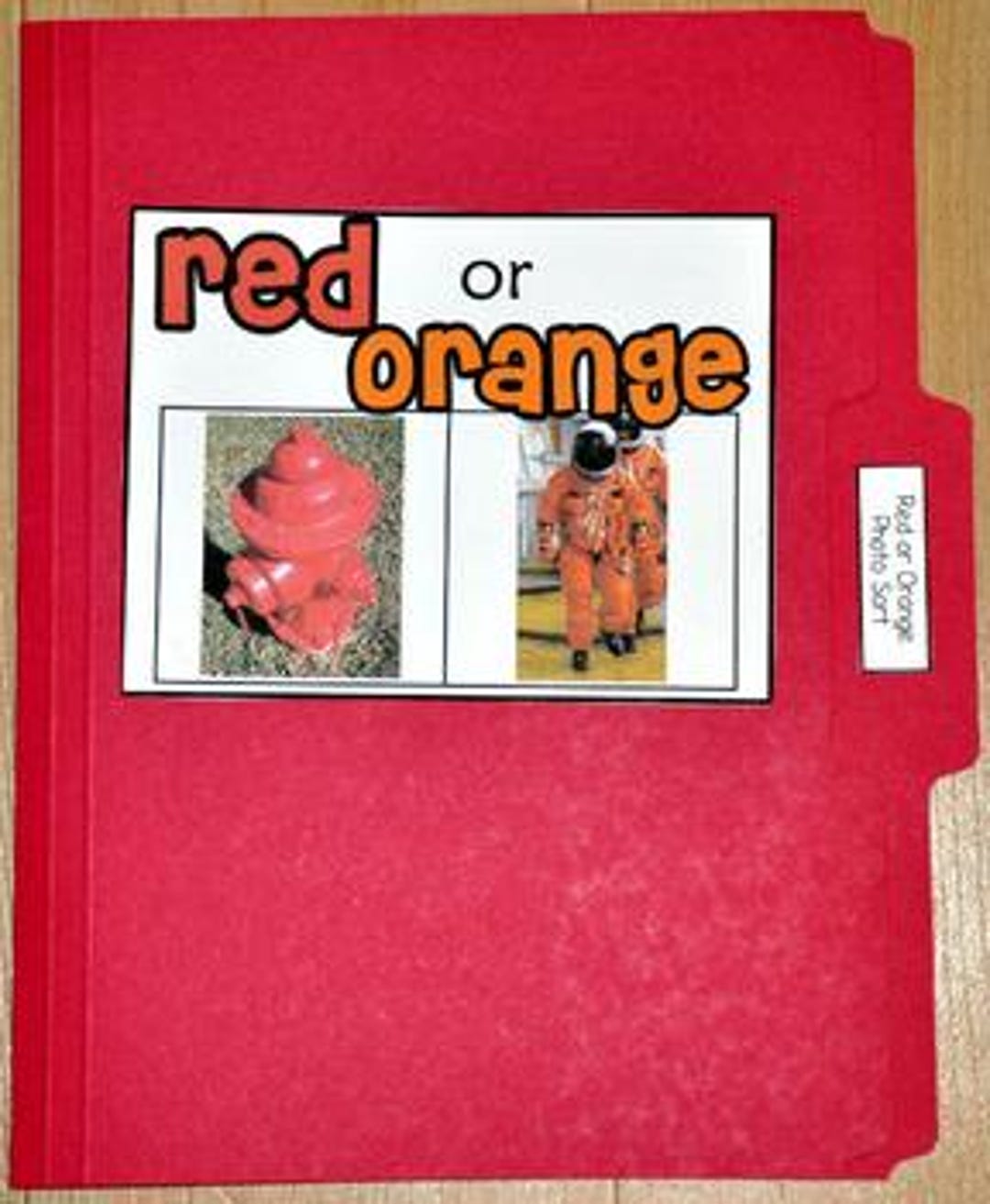 Color Sorting File Folder Game: Red and Orange Objects - Etsy