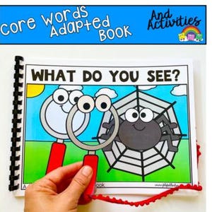 Adapted Learning Book: Core Word 'See' - Tracing and Cut Glue Sheets