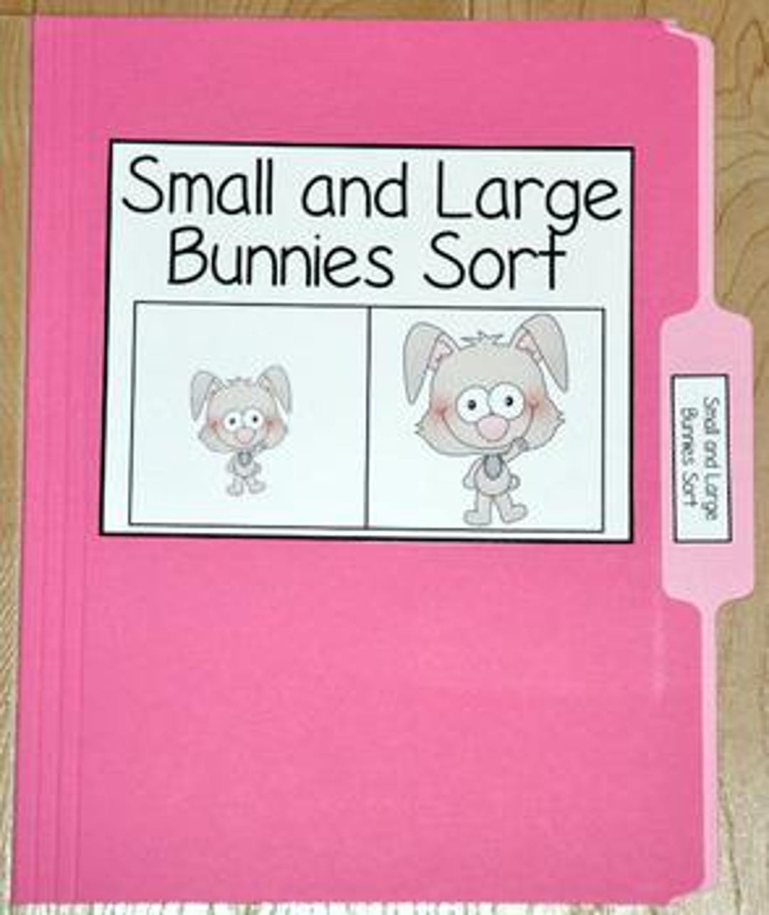 Bunny Sorting Game: Easter File Folder (small and Large Bunnies) - Etsy