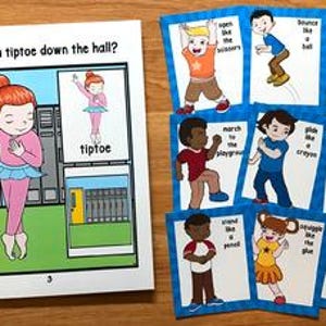 Back to School Movement Cards and Book (Gross Motor Skills, Early Elementary) image 3
