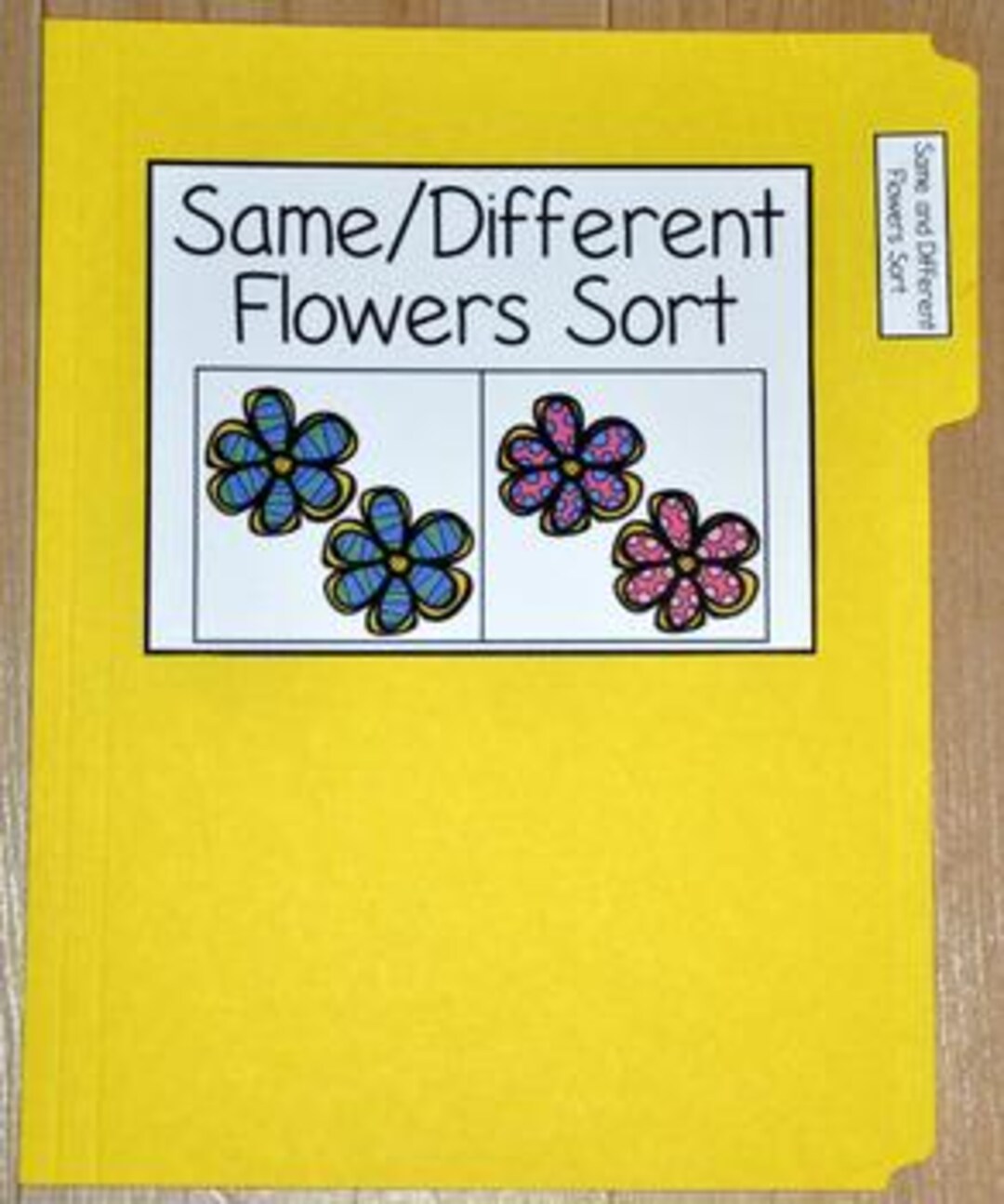 Flower Sorting Game: Spring Theme (file Folder, Same & Different) - Etsy