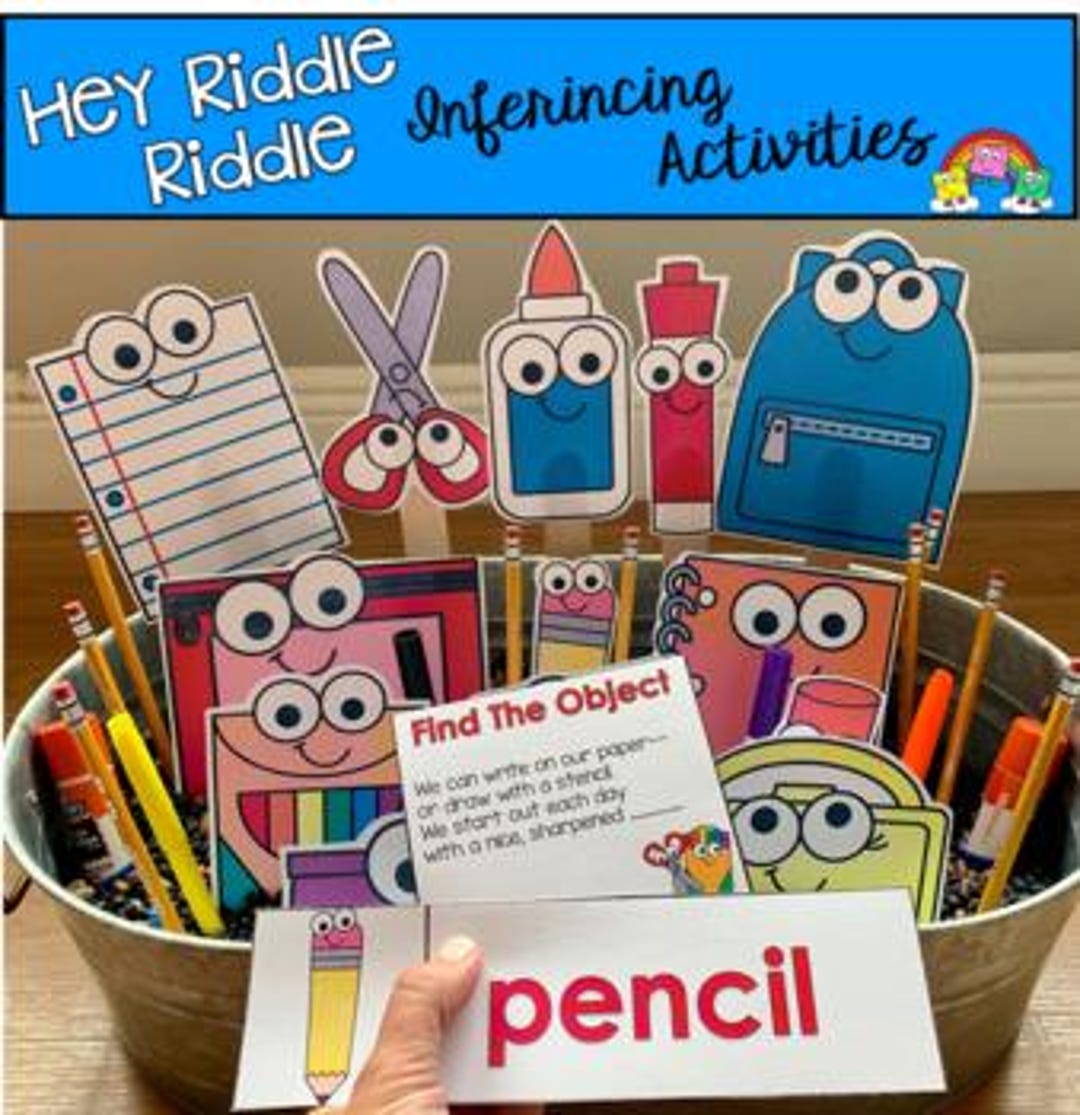 Sensory Language Riddles Game - School Theme, Group Activity - Etsy