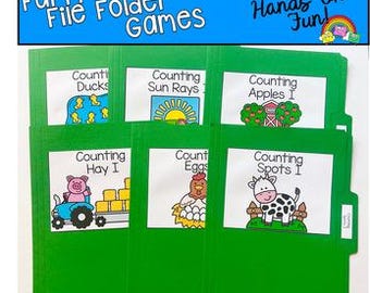 File Folder Counting Games: Farm Animals - Early Math Practice