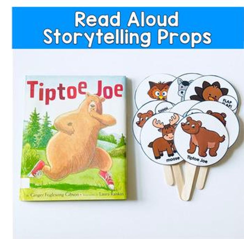 Tiptoe Joe-verhalenset: visuals en bewegingsrekwisieten voor kinderen afbeelding 1