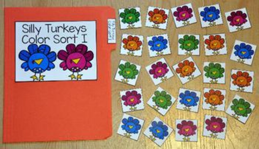 Turkey Color Sorting Game: Silly Turkeys for Early Learners - Etsy