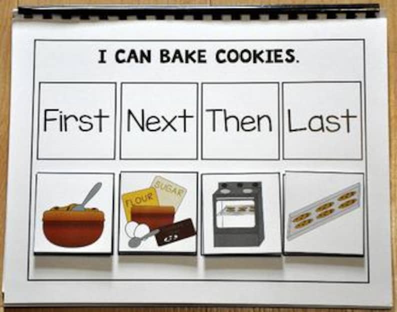 Sequencing Adapted Book and Worksheets: Black & White Literacy ...