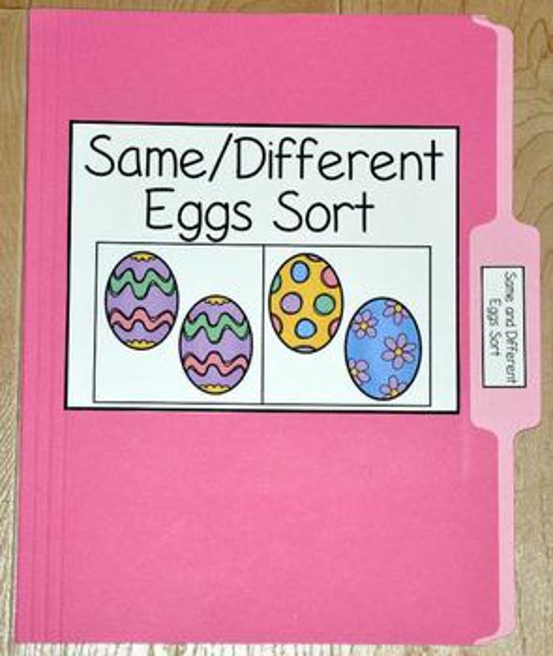 Easter Egg Sorting File Folder Game - Cognitive Skills Toy - Etsy