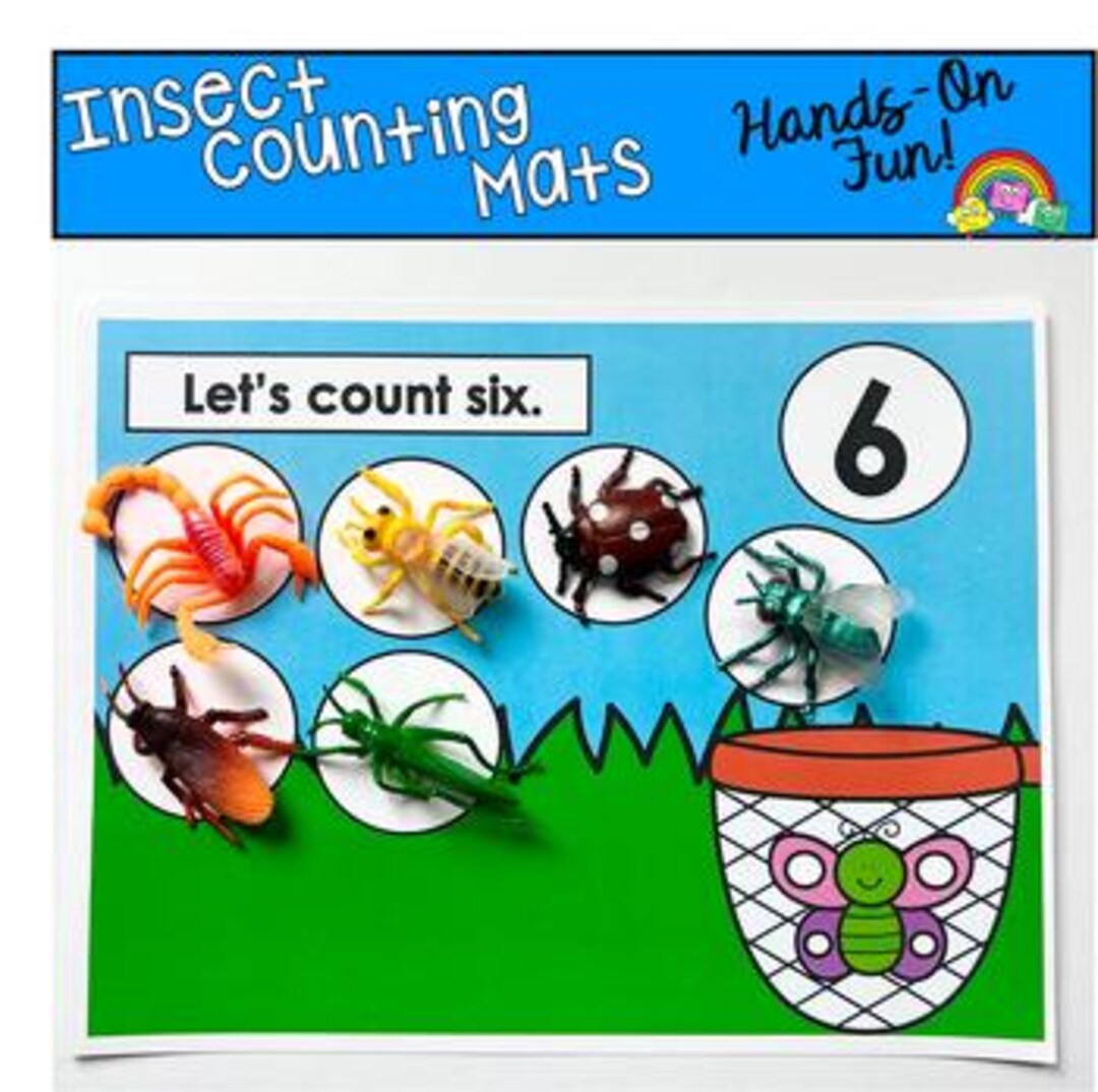 Counting Mats Set: Insect Theme - Numbers 1 to 10 Learning - Etsy