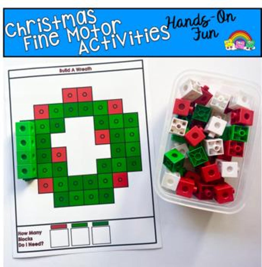 Christmas Snap Cube Activities - Counting and Fine Motor Play - Etsy