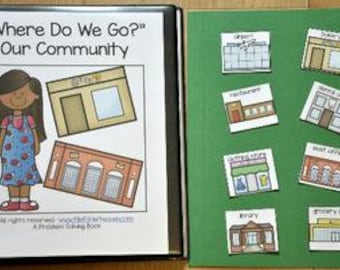 Libro adaptado: Ubicaciones comunitarias - Terapia del habla y aprendizaje
