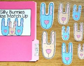 Bunny File Folder Game, Size Matching Fun (Printable Kids Activity)