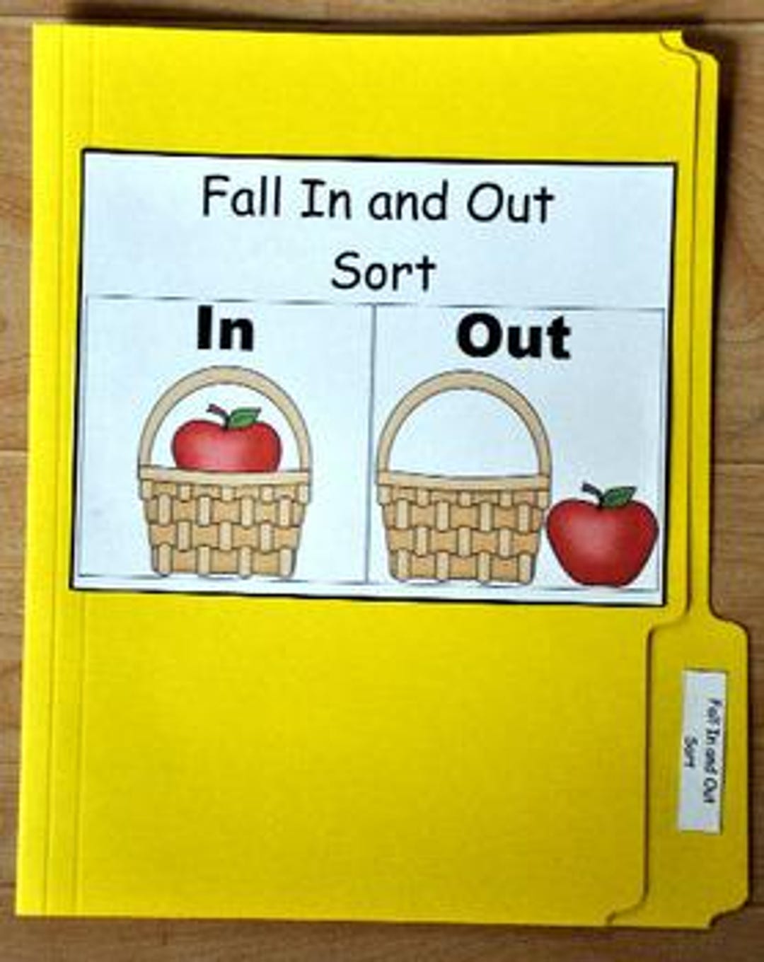 Fall File Folder Game, Sorting in and Out (early Learning Fun) - Etsy