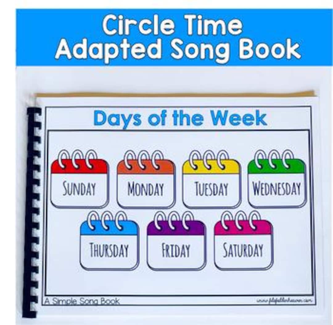 Adapted Days of the Week Song Book - Adams Family Theme - Etsy