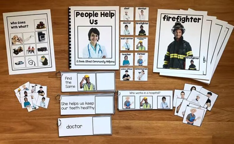 Community Helpers Learning Set - Real Photos Sorting and Matching Game ...