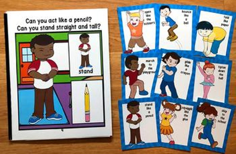 Back to School Movement Cards and Book (Gross Motor Skills, Early Elementary) image 4