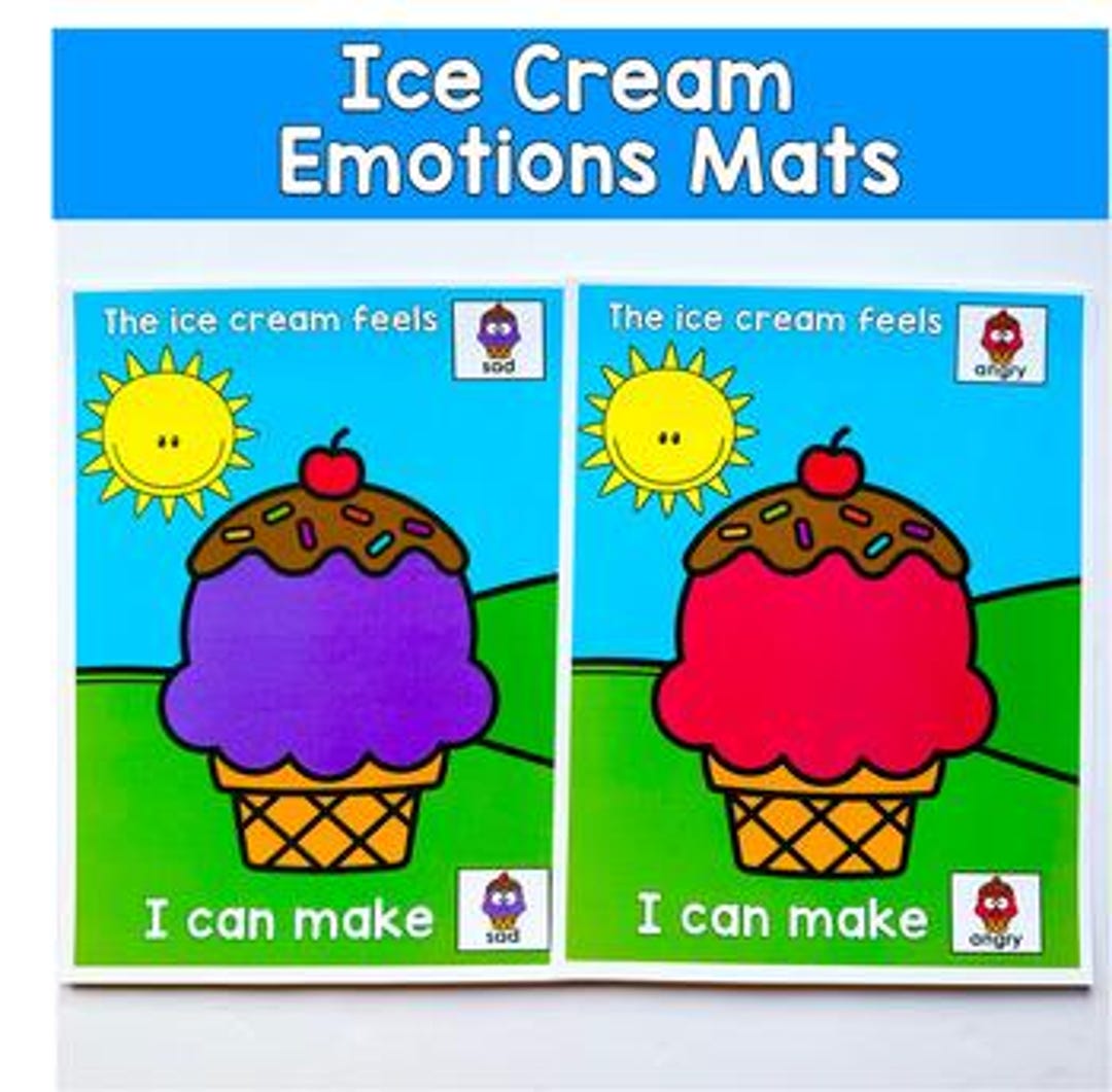 Ice Cream Emotions Kit: Summer Fine Motor Activity (dry Erase & Play ...