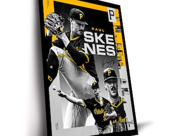 Paul Skenes Pittsburgh Pirates MLB Poster Baseball Sports Canvas Art Print