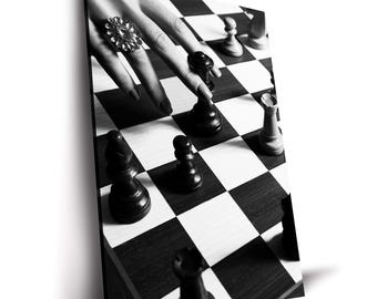 Chess Minimal Fashion Trend Poster, Canvas Print, Modern Fashion Wall Art for Living Room, Office & Gallery Wall