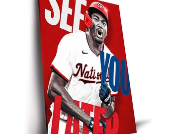 James Wood Washington Nationals MLB Poster Baseball Sports Canvas Art Print