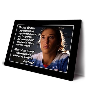Carli Lloyd 'Don't Under-estimate ME' Motivational Poster Canvas Print for Home Decor Wall Art