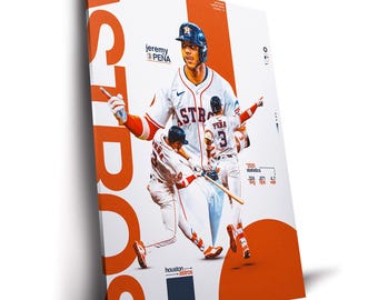 Jeremy Peña Houston Astros MLB Poster Baseball Sports Canvas Art Print