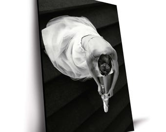 Póster de bailarina vista desde arriba, estilo minimalista, tendencia de moda, impresión en lienzo, arte mural moderno para sala de estar, oficina y galería.