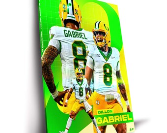 Dillon Gabriel Oregon Ducks NFL Poster Football Sports Canvas Art Print