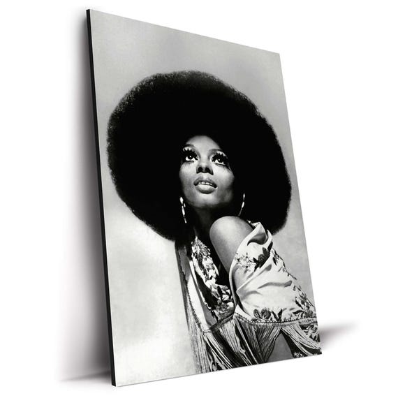Diana Ross Looking Up Minimal Fashion Trend Poster, Canvas Print, Modern Fashion Wall Art for Living Room, Office & Gallery Wall