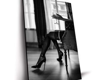 Classy Night In Minimal Fashion Trend Poster, Canvas Print, Modern Fashion Wall Art for Living Room, Office & Gallery Wall