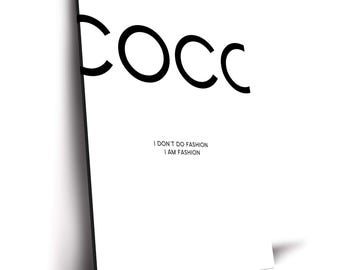No hago moda, soy moda. Póster de tendencia minimalista, impresión en lienzo, arte mural de moda moderna para sala de estar, oficina y pared de galería.