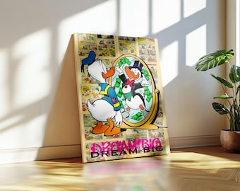 Donald Duck 'Dream Big' Cartoon Canvas Art Print